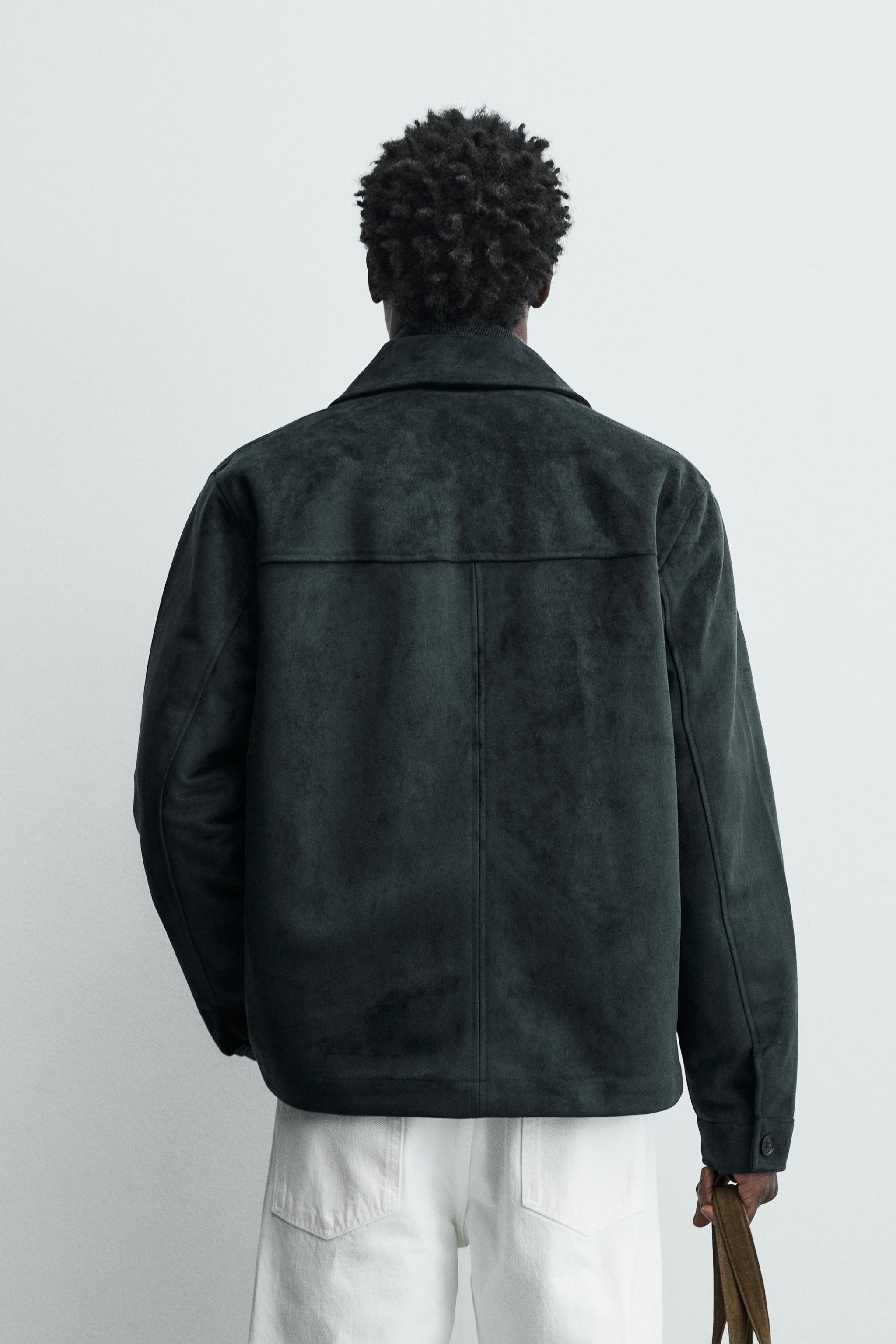 FAUX SUEDE OVERSHIRT